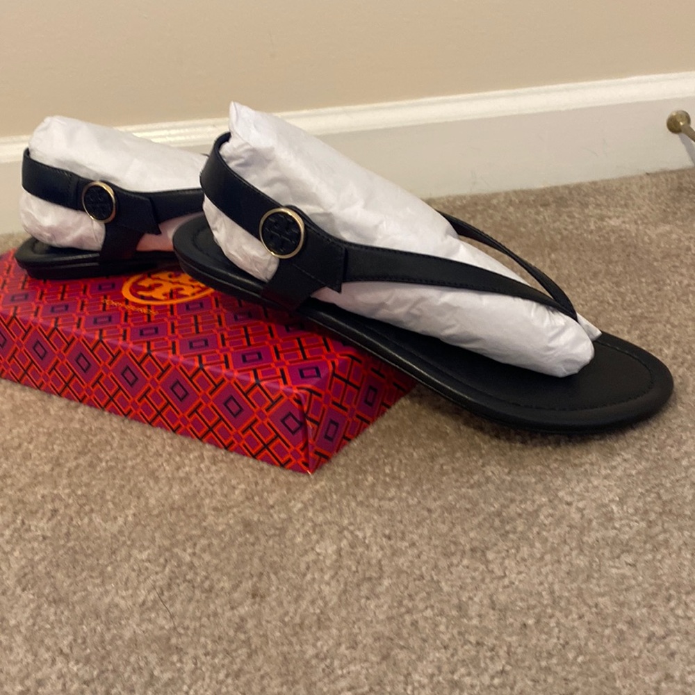 Tory Burch Minnie Travel Leather Thong Sandals